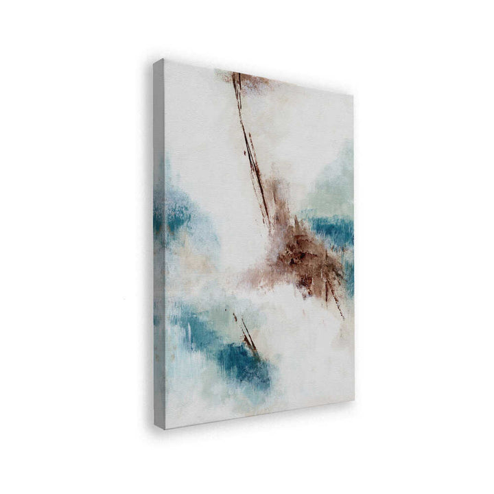 "Textured Blue Brown Abstract" by Nikita Jariwala — Abstract Wall Art