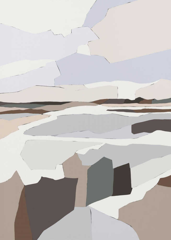 "Muted Geometric Landscape" by Nikita Jariwala — Landscape Wall Art