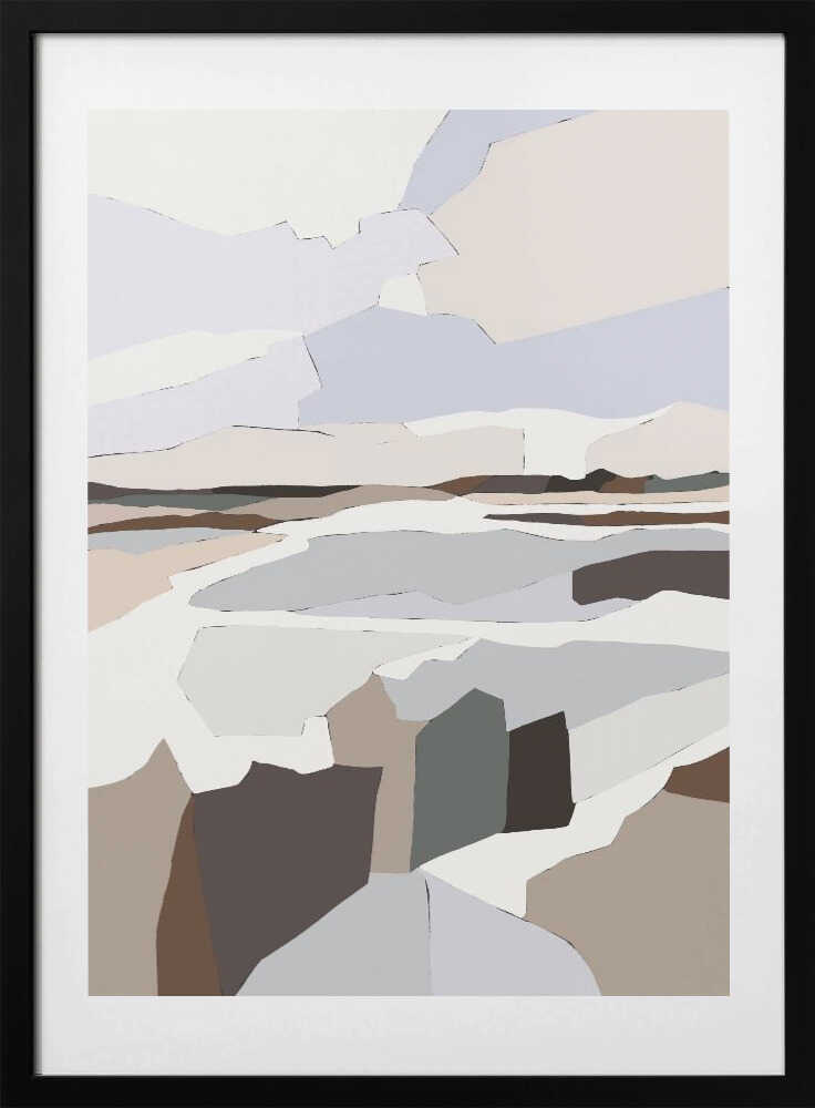 "Muted Geometric Landscape" by Nikita Jariwala — Landscape Wall Art