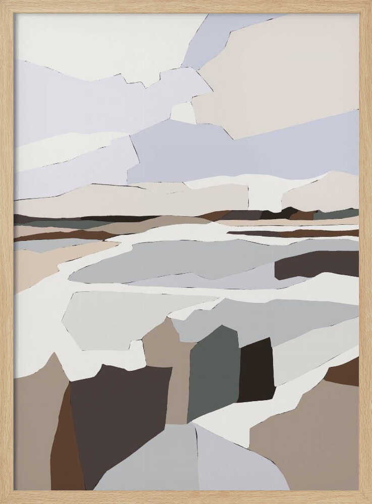 "Muted Geometric Landscape" by Nikita Jariwala — Landscape Wall Art