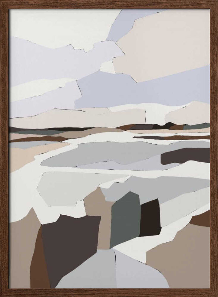 "Muted Geometric Landscape" by Nikita Jariwala — Landscape Wall Art