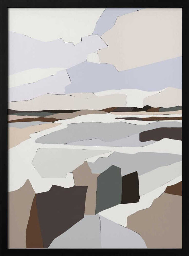 "Muted Geometric Landscape" by Nikita Jariwala — Landscape Wall Art