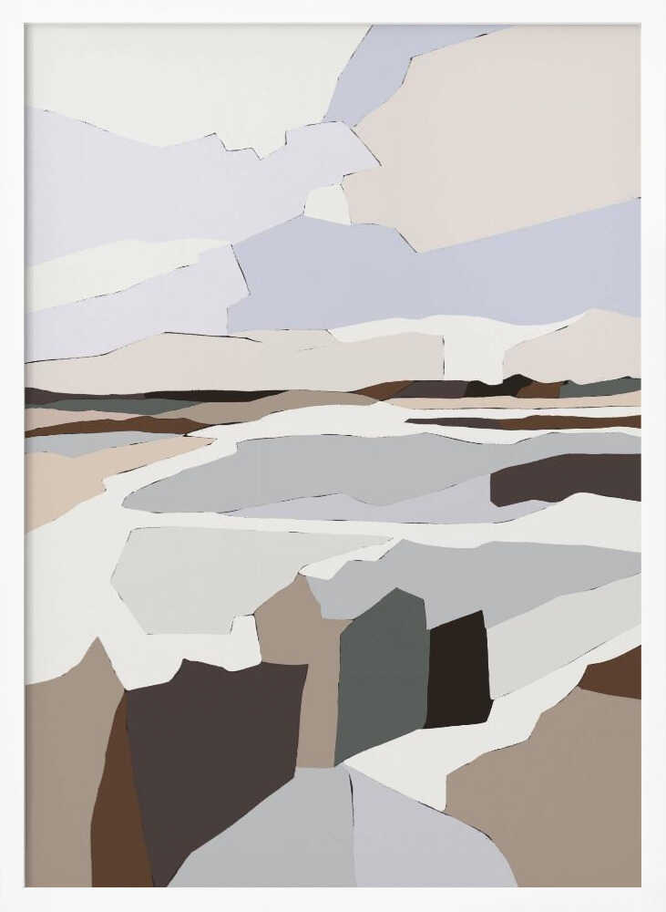 "Muted Geometric Landscape" by Nikita Jariwala — Landscape Wall Art