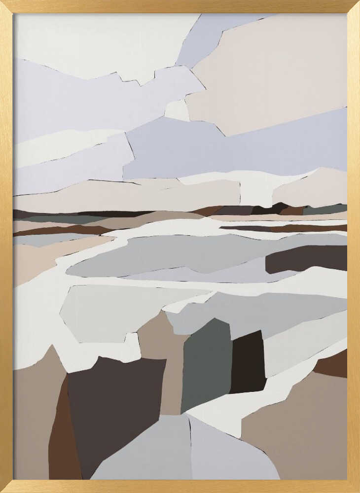 "Muted Geometric Landscape" by Nikita Jariwala — Landscape Wall Art