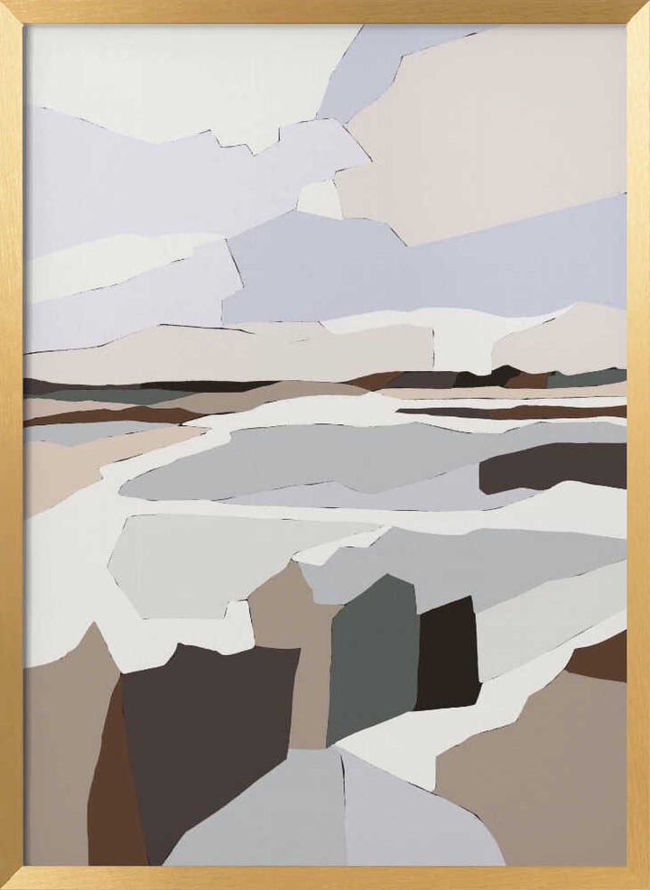 "Muted Geometric Landscape" by Nikita Jariwala — Landscape Wall Art
