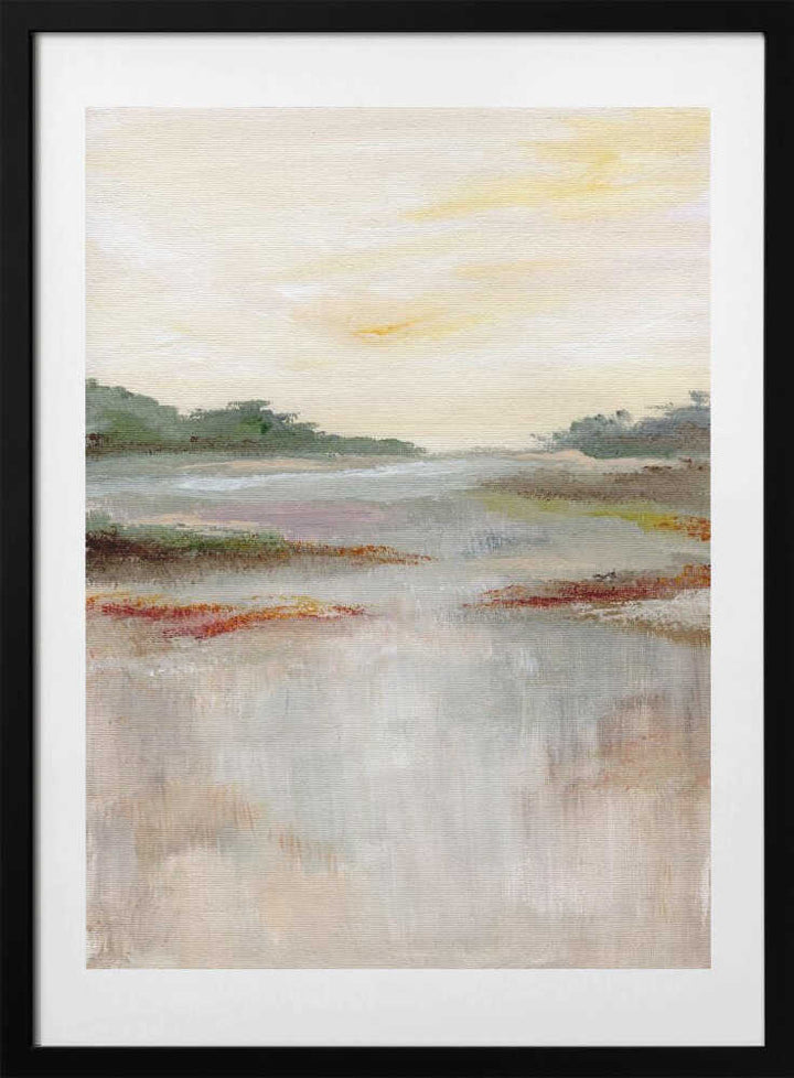 "Tranquil Wetland Glow" by Nikita Jariwala — Landscape Wall Art