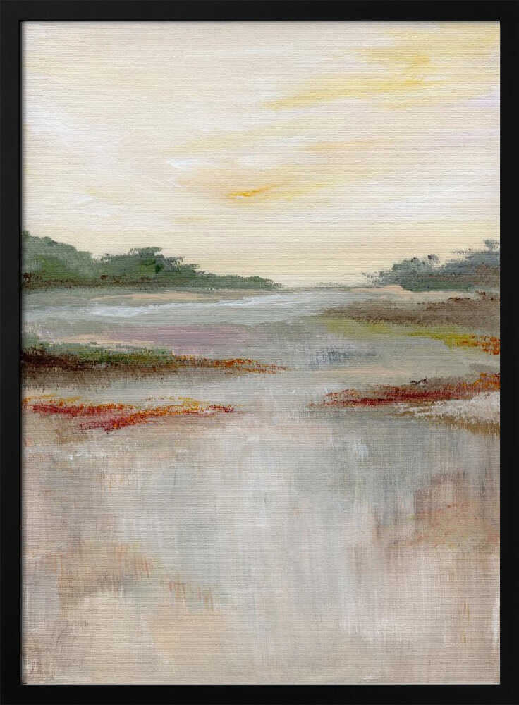"Tranquil Wetland Glow" by Nikita Jariwala — Landscape Wall Art