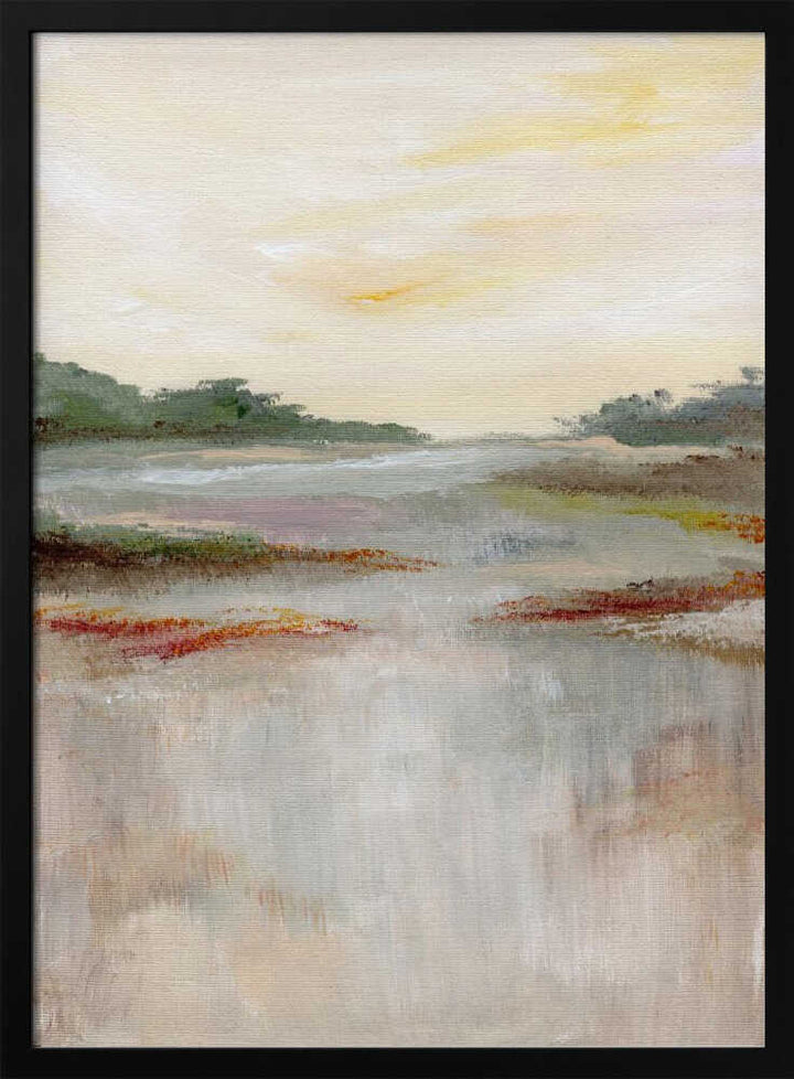 "Tranquil Wetland Glow" by Nikita Jariwala — Landscape Wall Art