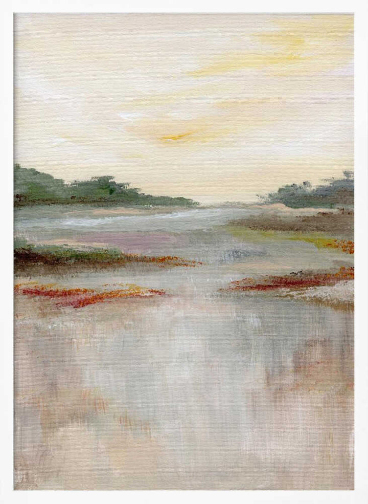 "Tranquil Wetland Glow" by Nikita Jariwala — Landscape Wall Art
