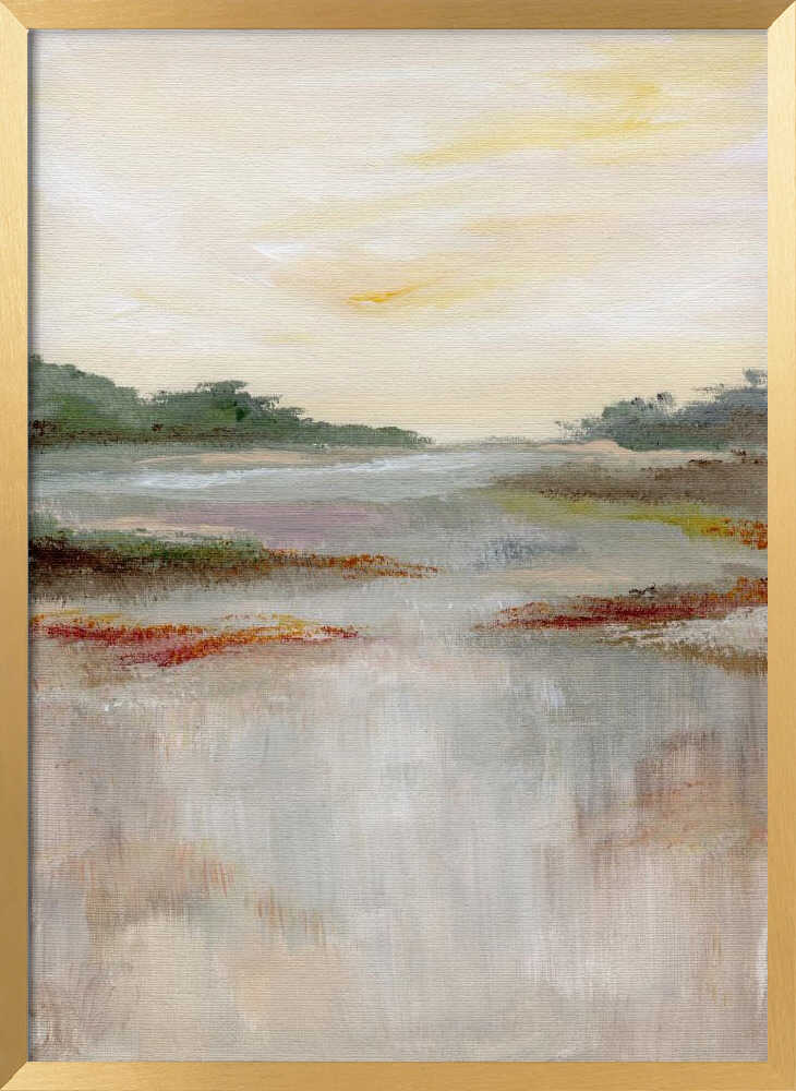 "Tranquil Wetland Glow" by Nikita Jariwala — Landscape Wall Art
