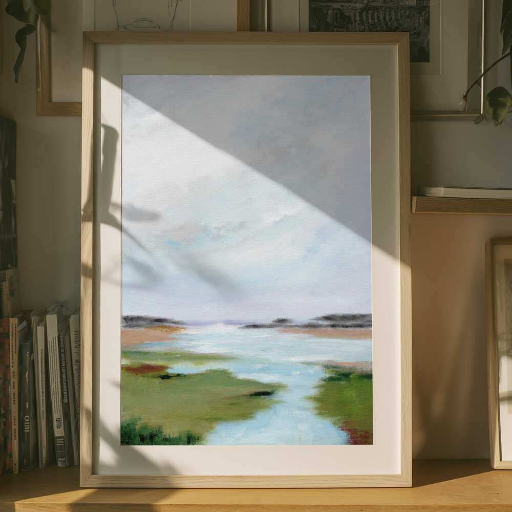 "Serene Marsh Landscape" by Nikita Jariwala — Landscape Wall Art