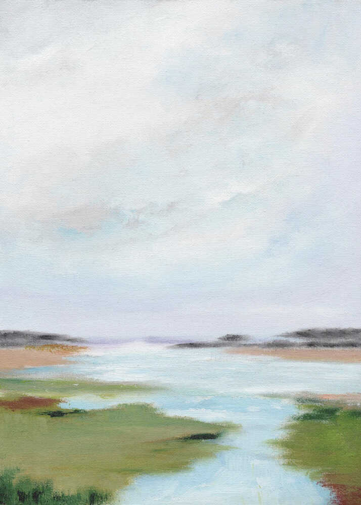 "Serene Marsh Landscape" by Nikita Jariwala — Landscape Wall Art