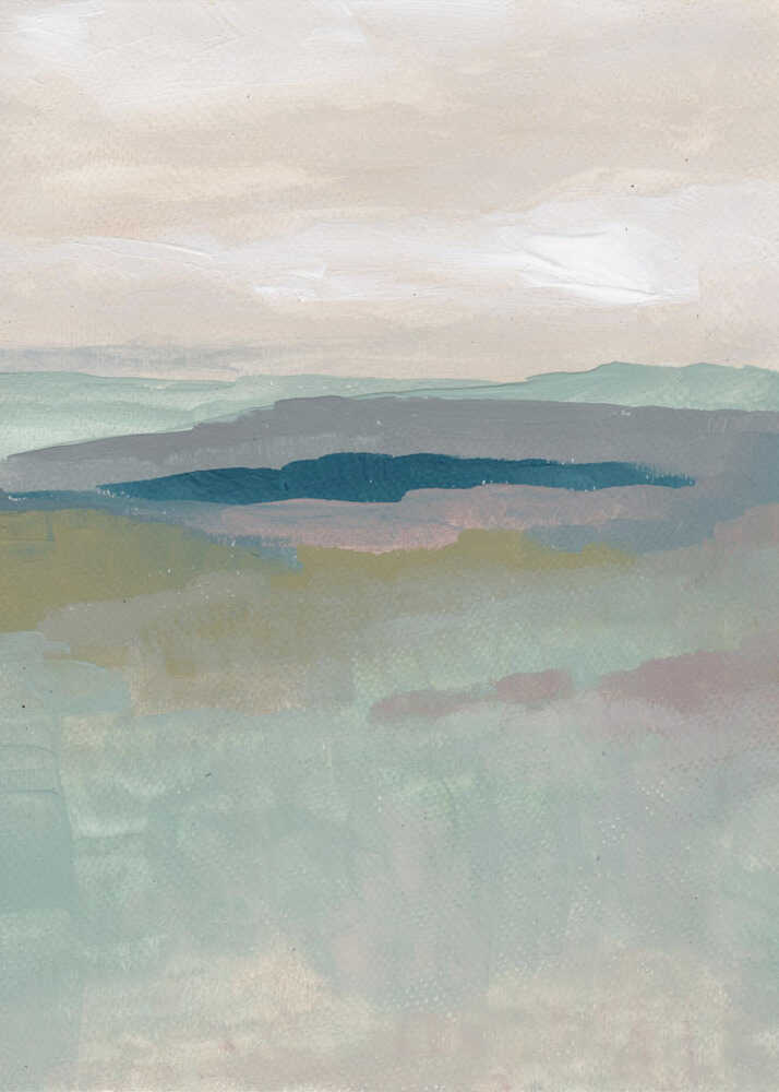 "Muted Lake Landscape" by Nikita Jariwala — Landscape Wall Art