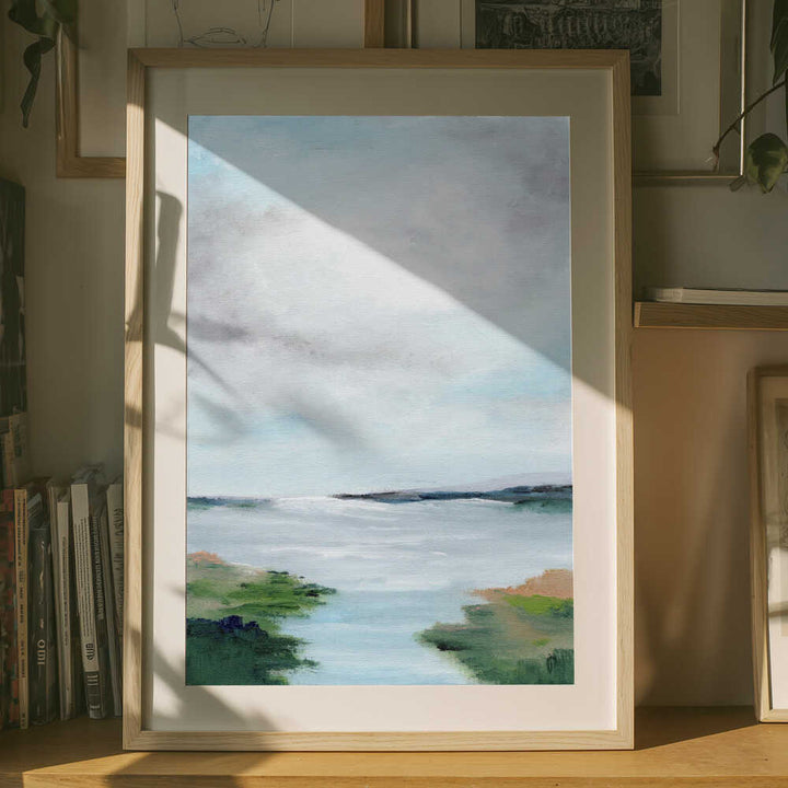 "Coastal Marsh Abstract" by Nikita Jariwala — Coastal Wall Art