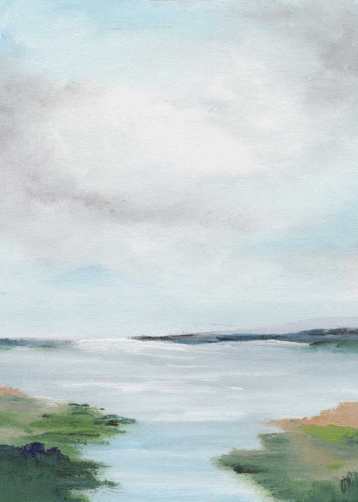 "Coastal Marsh Abstract" by Nikita Jariwala — Coastal Wall Art