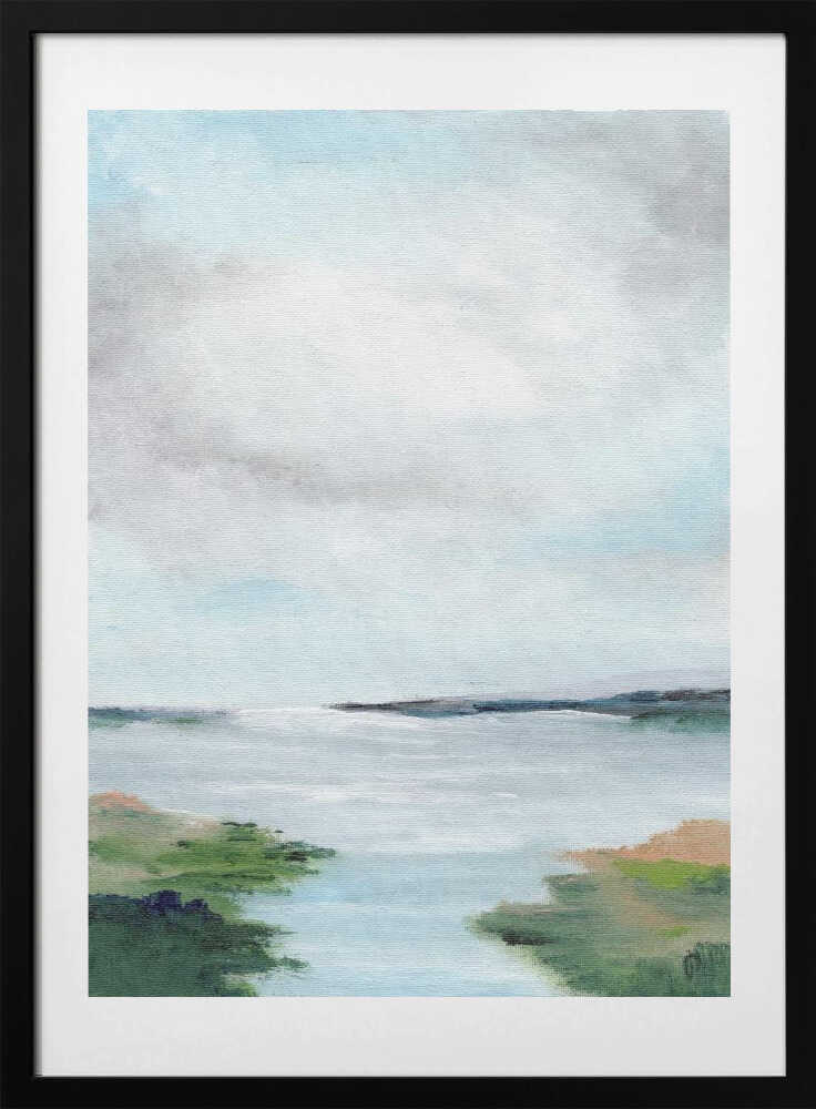 "Coastal Marsh Abstract" by Nikita Jariwala — Coastal Wall Art