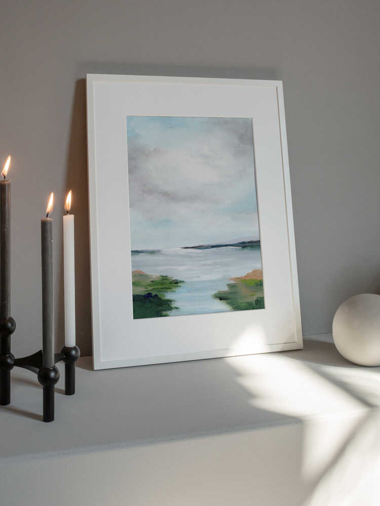 "Coastal Marsh Abstract" by Nikita Jariwala — Coastal Wall Art
