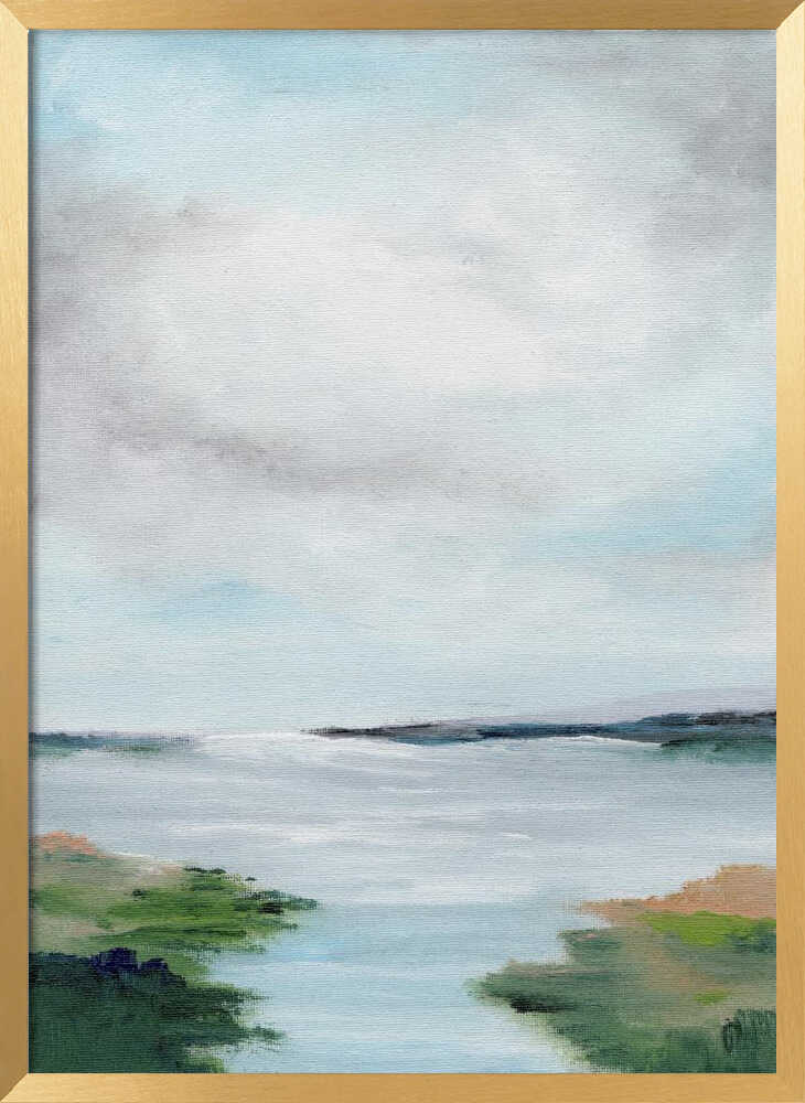 "Coastal Marsh Abstract" by Nikita Jariwala — Coastal Wall Art