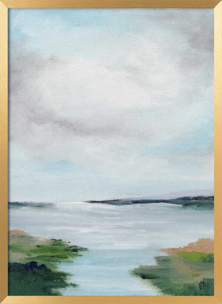 "Coastal Marsh Abstract" by Nikita Jariwala — Coastal Wall Art