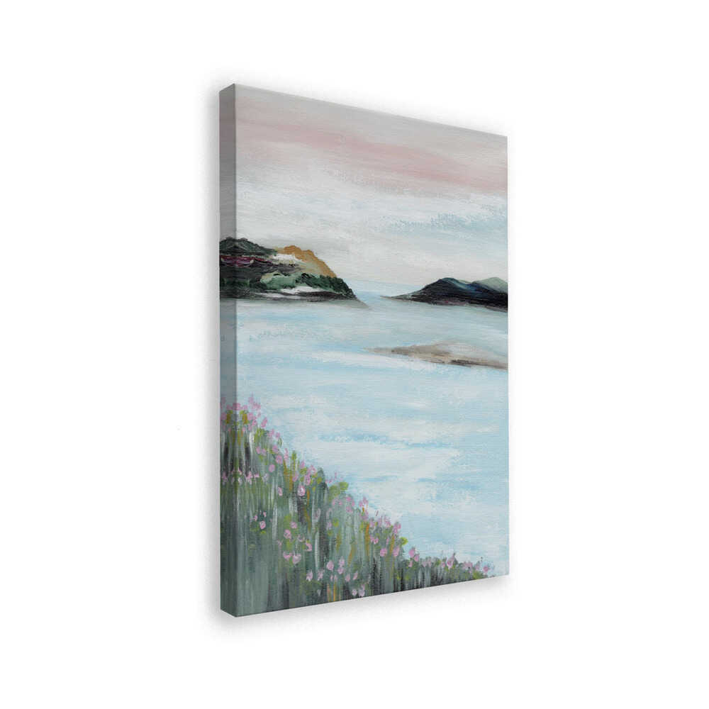 "Serene Coastal Blossoms" by Nikita Jariwala — Coastal Wall Art