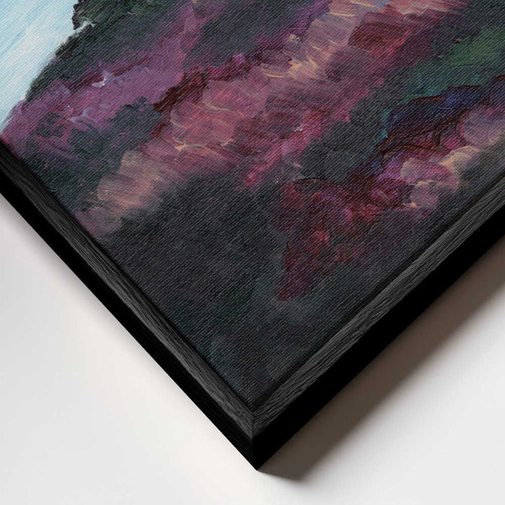 "Purple Coastline Serenity" by Nikita Jariwala — Coastal Wall Art