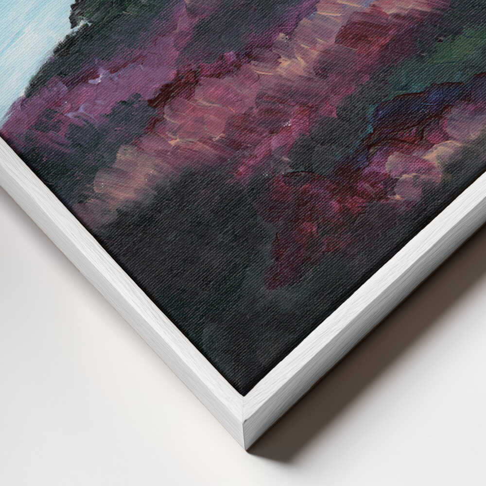"Purple Coastline Serenity" by Nikita Jariwala — Coastal Wall Art