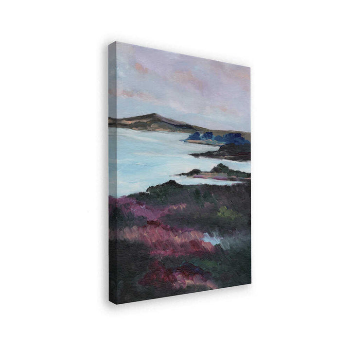 "Purple Coastline Serenity" by Nikita Jariwala — Coastal Wall Art