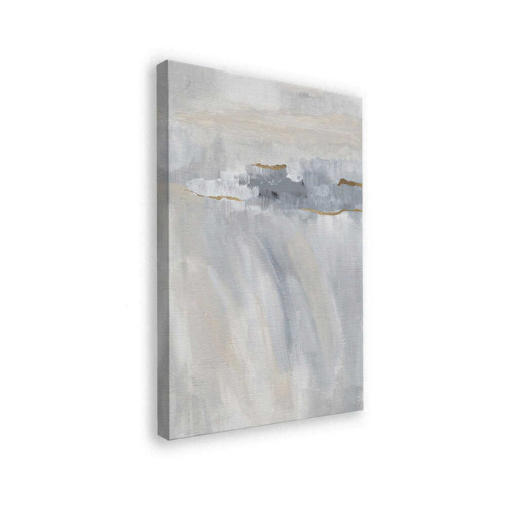 "Abstract Grey Gold Horizon" by Nikita Jariwala — Abstract Wall Art