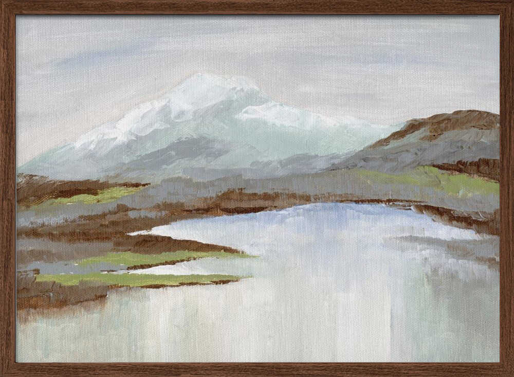 "Serene Mountain Lake" by Nikita Jariwala — Landscape Wall Art