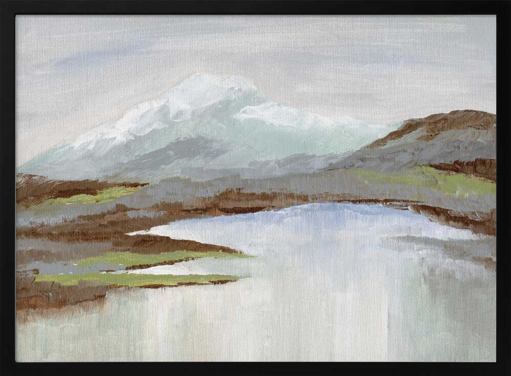 "Serene Mountain Lake" by Nikita Jariwala — Landscape Wall Art