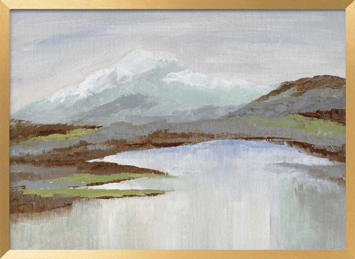 "Serene Mountain Lake" by Nikita Jariwala — Landscape Wall Art
