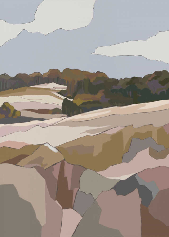"Peaceful Rolling Hills" by Nikita Jariwala — Landscape Wall Art
