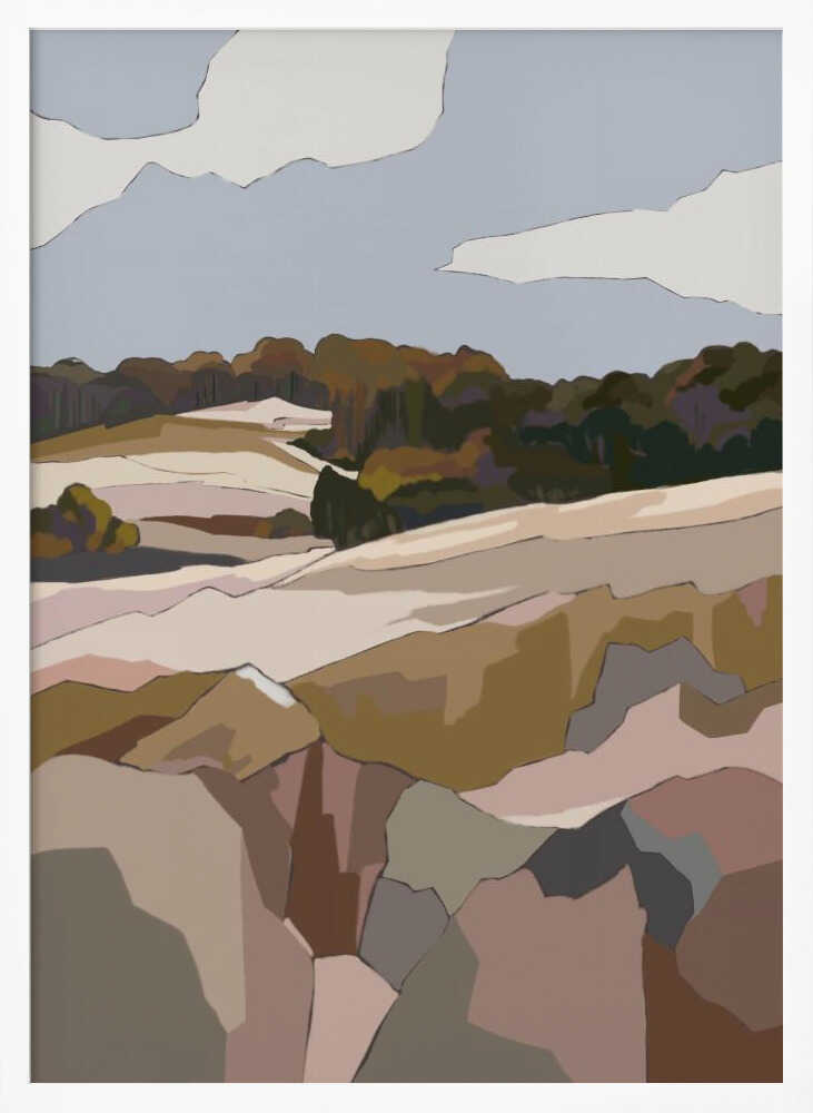 "Peaceful Rolling Hills" by Nikita Jariwala — Landscape Wall Art