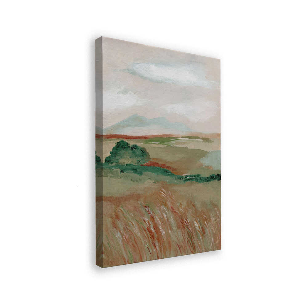 "Serene Mountain Field" by Nikita Jariwala — Landscape Wall Art
