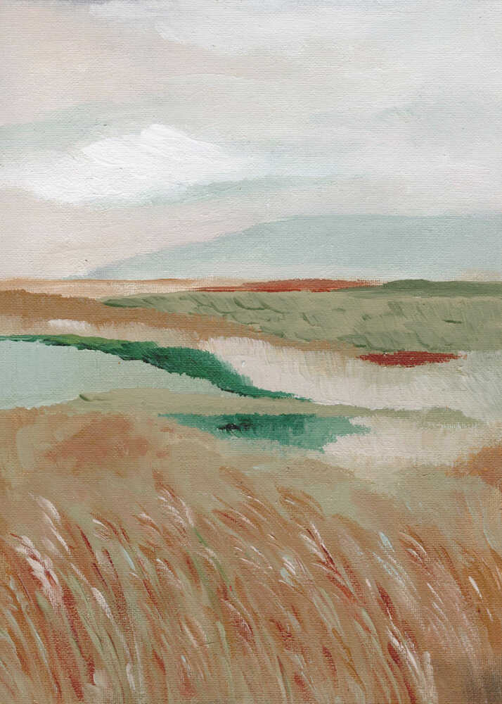 "Peaceful Marshland View" by Nikita Jariwala — Landscape Wall Art