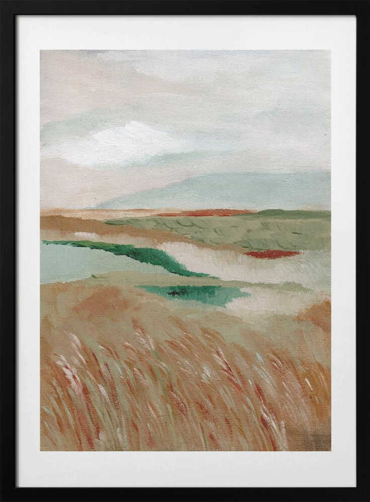 "Peaceful Marshland View" by Nikita Jariwala — Landscape Wall Art