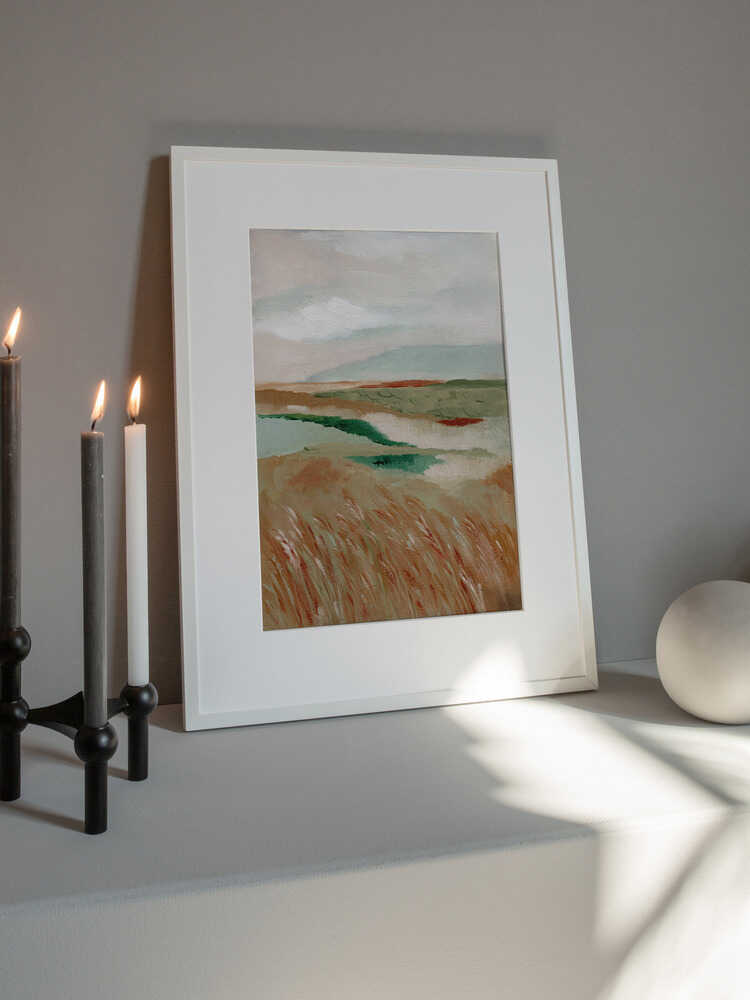 "Peaceful Marshland View" by Nikita Jariwala — Landscape Wall Art
