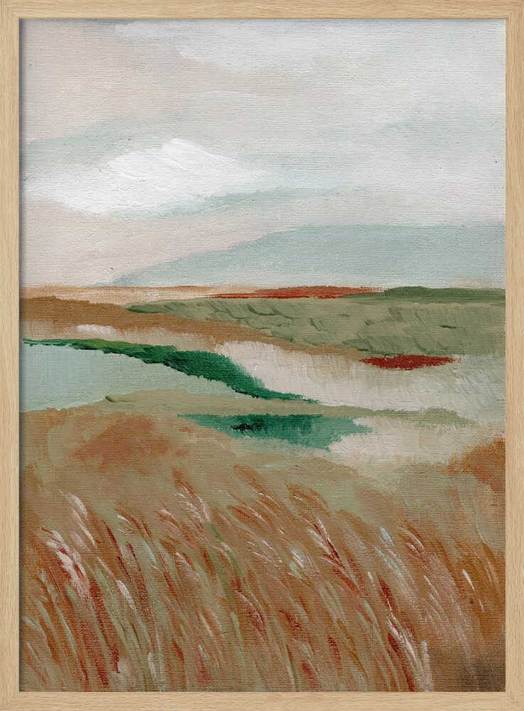 "Peaceful Marshland View" by Nikita Jariwala — Landscape Wall Art