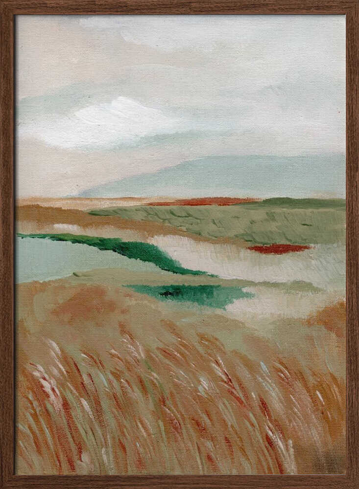 "Peaceful Marshland View" by Nikita Jariwala — Landscape Wall Art