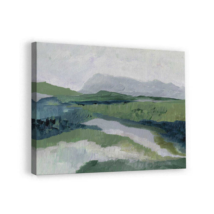 "Misty Green Landscape" by Nikita Jariwala — Landscape Wall Art