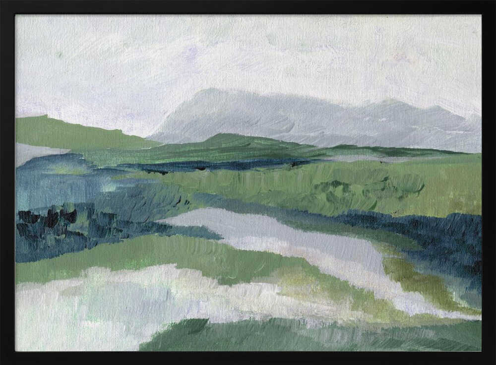 "Misty Green Landscape" by Nikita Jariwala — Landscape Wall Art