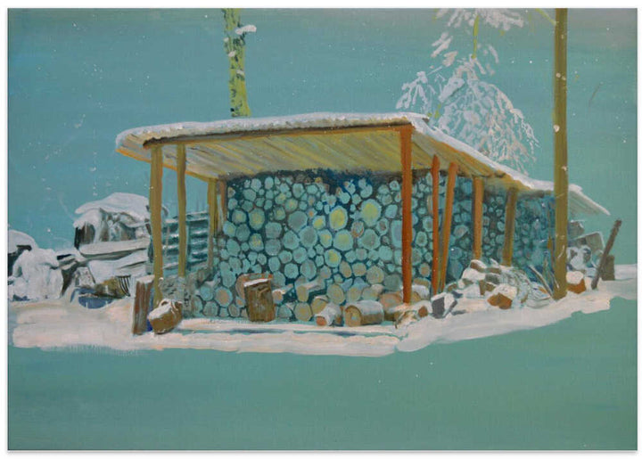 Winter Firewood Stack