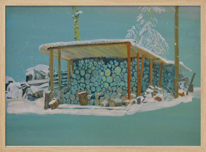 Winter Firewood Stack