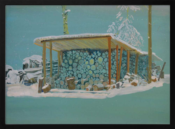 Winter Firewood Stack