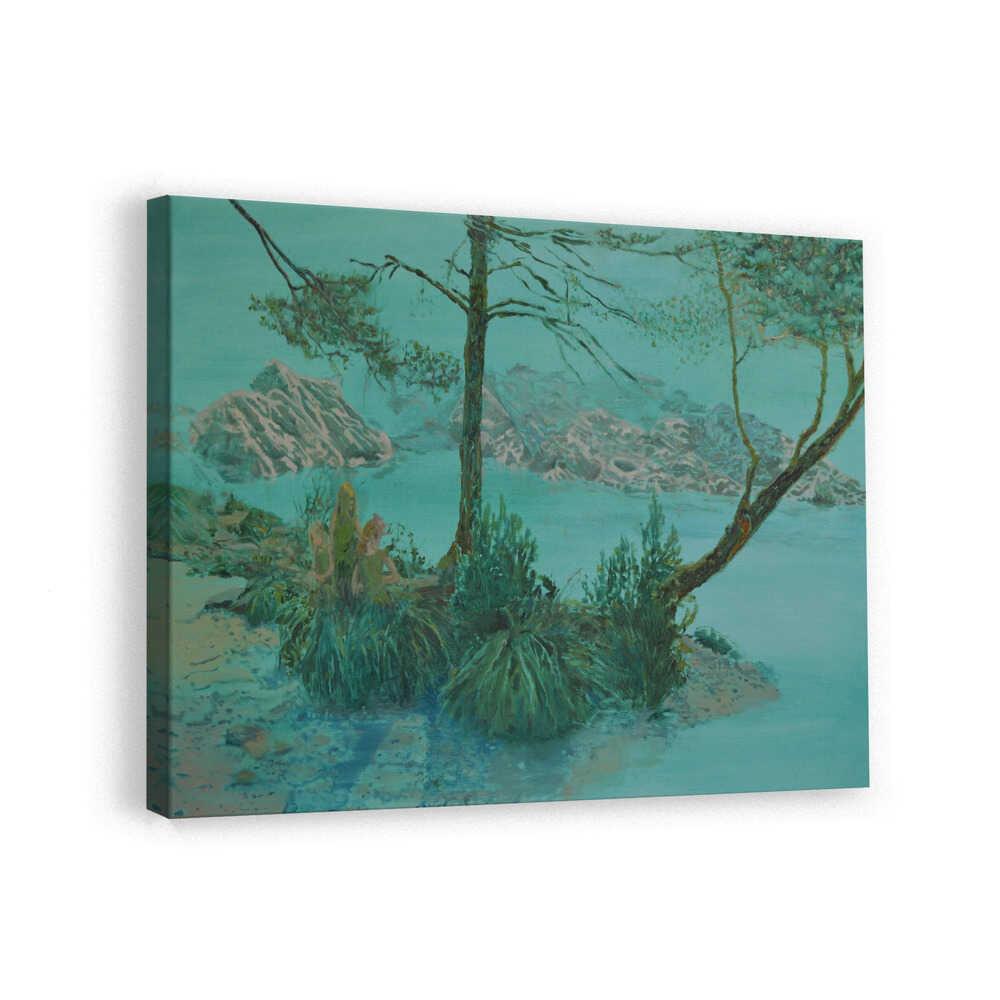 Serene Teal Lake