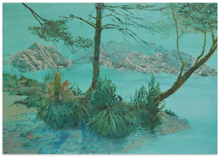 Serene Teal Lake