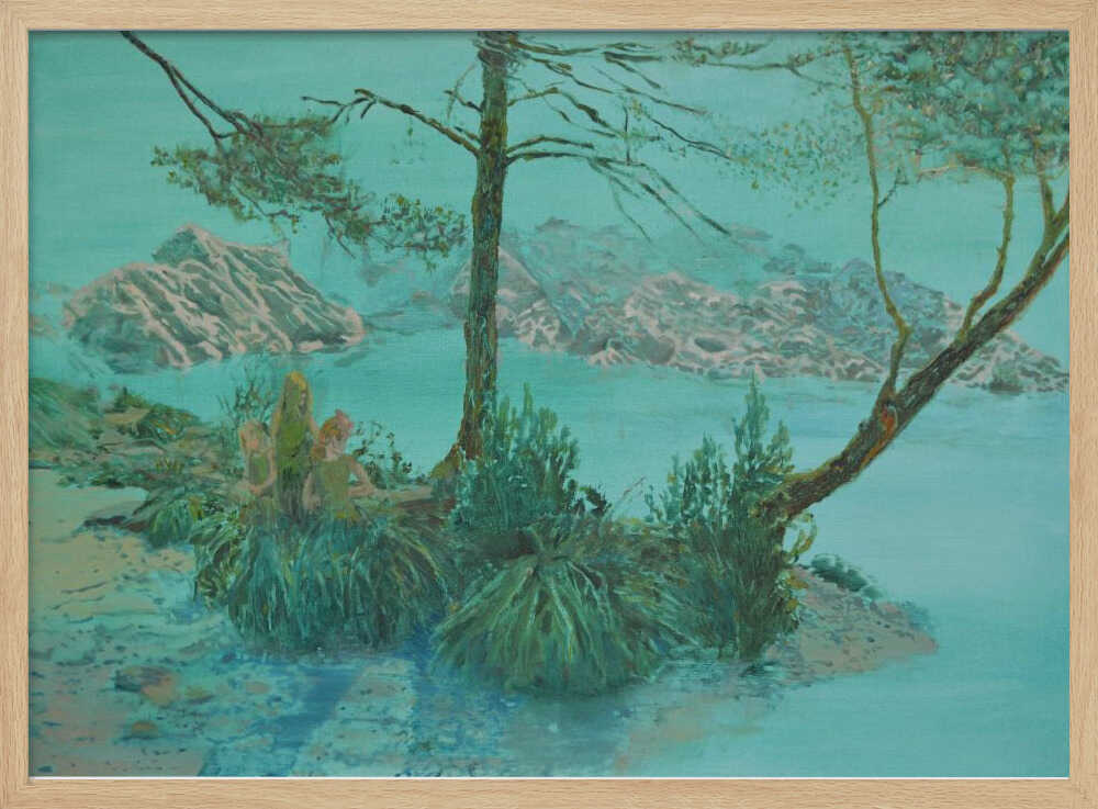 Serene Teal Lake