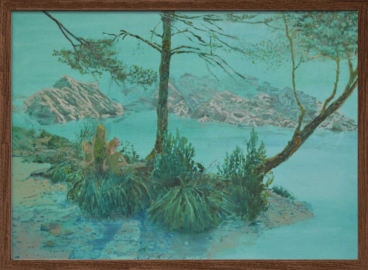 Serene Teal Lake