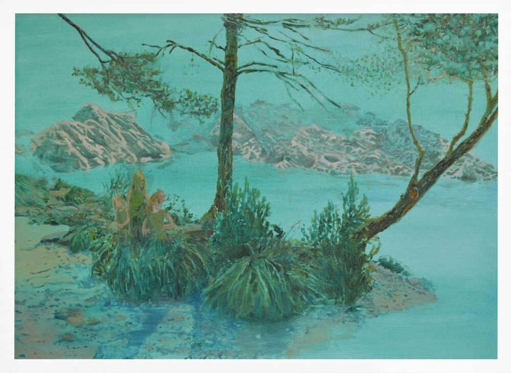Serene Teal Lake