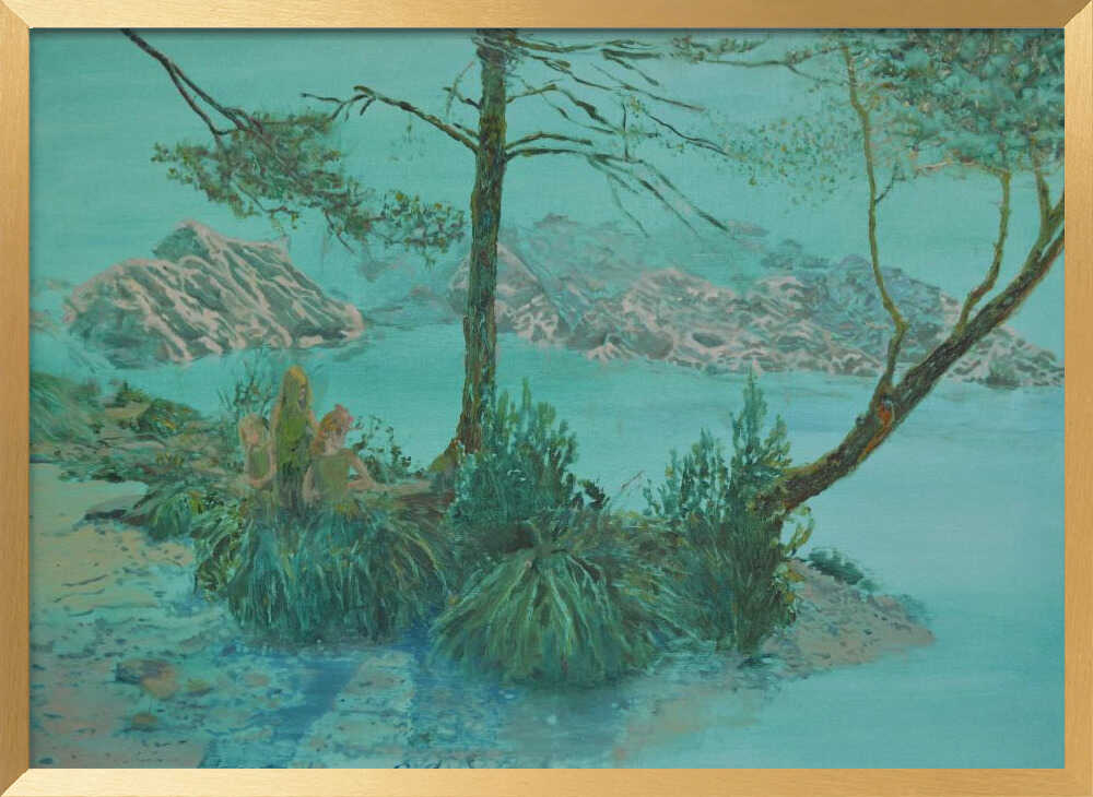 Serene Teal Lake
